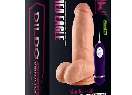 SHEQU - RED EAGLE VIBRATORDILDO MIT FERNBEDIENUNG 17 CM