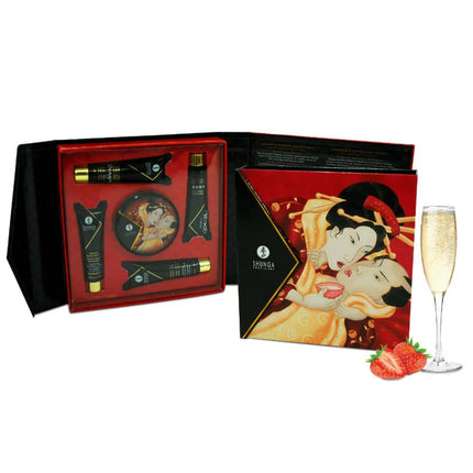 SHUNGA - GEHEIMES GEISHA-ERDBEER- UND CAVA-KIT - Massage-Kits