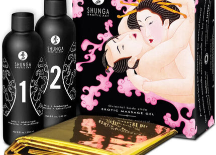 SHUNGA - ORIENTALISCHES KÖRPER-ZU-KÖRPER-EROTISCHES MASSAGEGEL ERDBEER UND CAVA