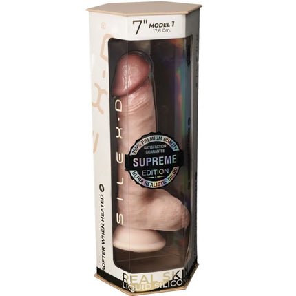 SILEXD RealFeel: Premium Thermo-Silikon Dildo 17,8 cm - Dildo mit Saugnapf