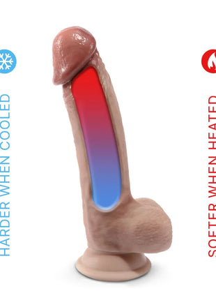 SILEXD RealFeel: Premium Thermo-Silikon Dildo 17,8 cm - Dildo mit Saugnapf