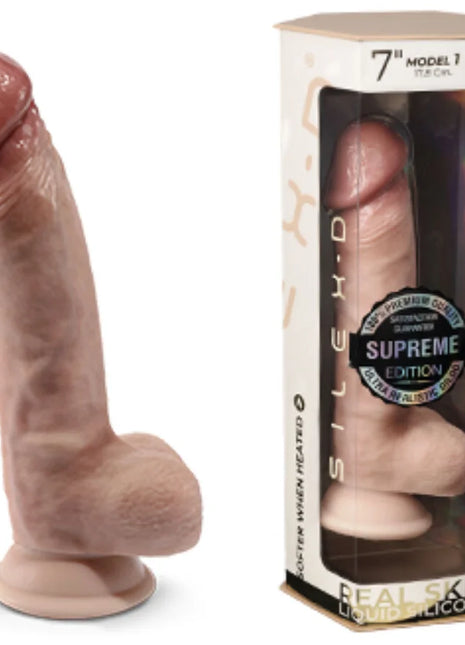 SILEXD RealFeel: Premium Thermo-Silikon Dildo 17,8 cm - Dildo mit Saugnapf