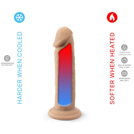 SILEXD: RealSkin - Thermoflex Silikonmodell - 15,4 cm - Dildo mit Saugnapf