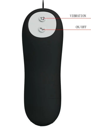 SILIKON ANALPLUG 12 VIBRATIONSMODI - SCHWARZ - Analplug