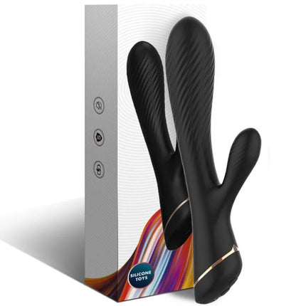 SILIKONI RABBIT-VIBRATOR - SCHWARZ - Rabbit-Vibratoren