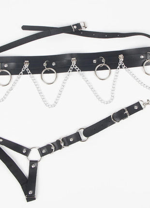 Sinnlicher Strapsgürtel mit Kette - Verführerisches Design Einheitsgröße - Gürtel-Harness