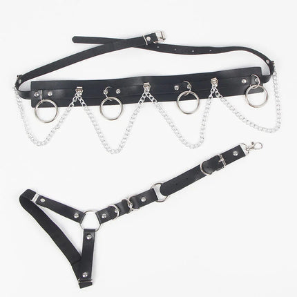 Sinnlicher Strapsgürtel mit Kette - Verführerisches Design Einheitsgröße - Gürtel-Harness