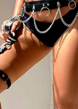 Sinnlicher Strapsgürtel mit Kette - Verführerisches Design Einheitsgröße - Gürtel-Harness