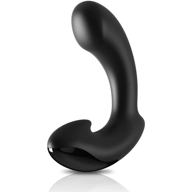Black sleekly curved silikon p-punkt-prostatamassager von sir richards mit ergonomischem design und glänzend glatter oberfläche