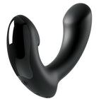 Sir richards p-punkt-prostatamassager aus schwarzem silikon mit glänzendem, ergonomischem design und glatten kurven