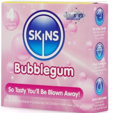 SKINS - BUBBLEGUM PREMIUM-KONDOME PACKUNG 4/8 STÜCK