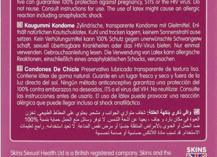 SKINS - BUBBLEGUM PREMIUM-KONDOME PACKUNG 4/8 STÜCK