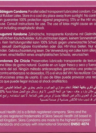 SKINS - BUBBLEGUM PREMIUM-KONDOME PACKUNG 4/8 STÜCK