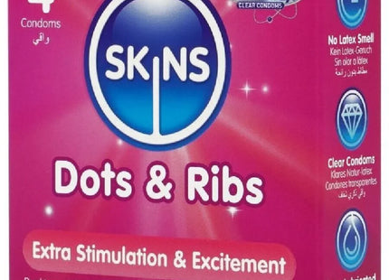 SKINS - DOTS & RIBS PREMIUM-KONDOME 4/8/16 STÜCK - Kondome