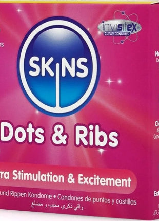 SKINS - DOTS & RIBS PREMIUM-KONDOME 4/8/16 STÜCK - Kondome