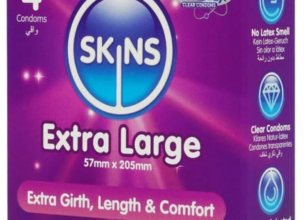 SKINS - EXTRA GROSSE PREMIUM-KONDOME - 4/8/16 STÜCK - Kondome