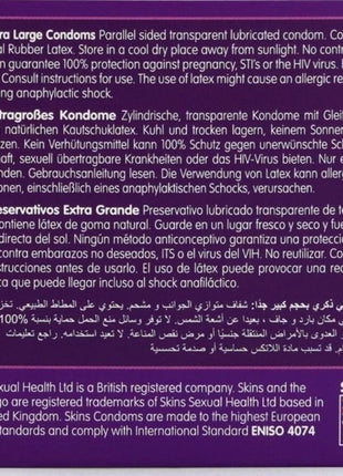 SKINS - EXTRA GROSSE PREMIUM-KONDOME - 4/8/16 STÜCK - Kondome