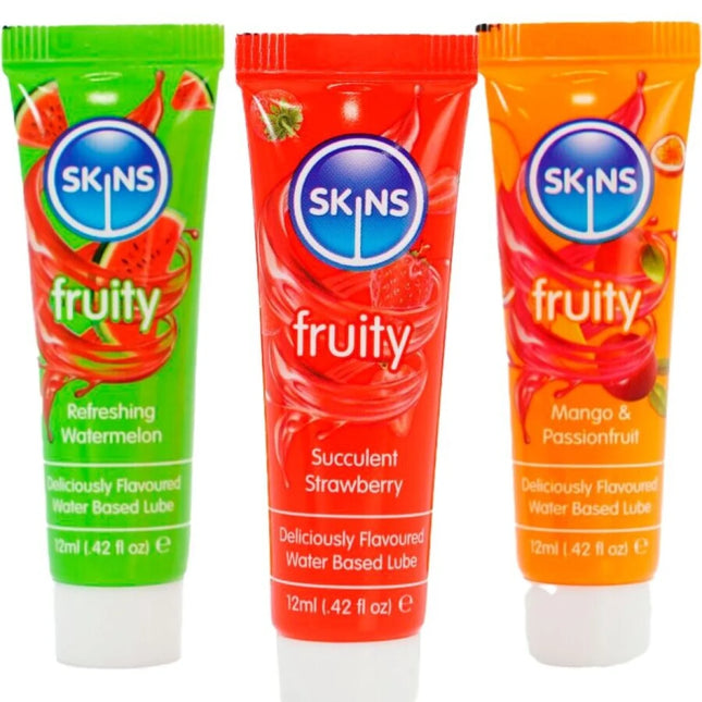 SKINS – FRUCHTIGES GLEITMITTEL-SET WASSERMELONE ERDBEERE & MANGO GLEITMITTEL 3 x 12 ML