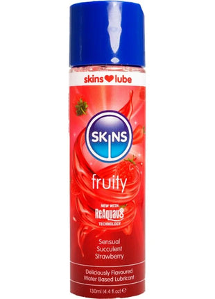SKINS – FRUCHTIGES WASSERBASIERTES GLEITMITTEL ERDBEERE 130 ML