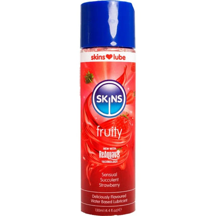 SKINS – FRUCHTIGES WASSERBASIERTES GLEITMITTEL ERDBEERE 130 ML