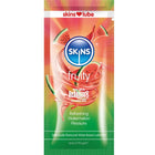 Watersmelon duft wasserbasierter gleitgel einzeldosis 5 ml im pink grünen foliepaket von skins