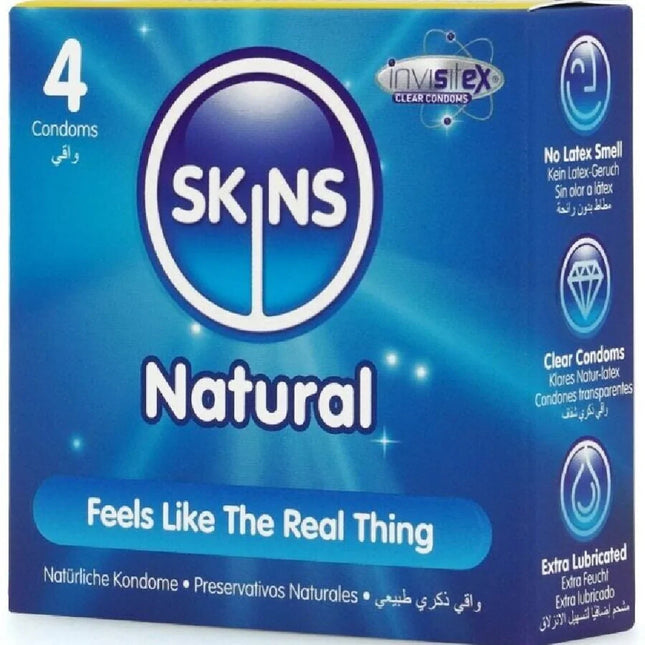 SKINS - NATÜRLICHE PREMIUM-KONDOME PACKUNG 4/8/16 STÜCK - Kondome - empfindlich