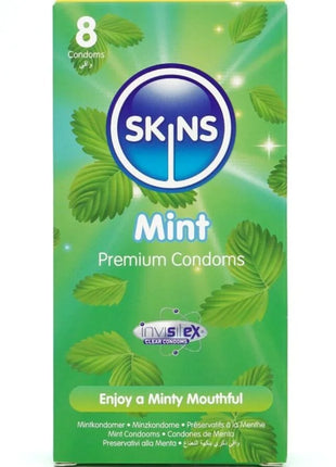 SKINS - PREMIUM KONDOME - PACKUNG 4/8 STÜCK- GESCHMACK - 8 / Minze - Kondome