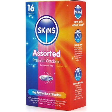 SKINS - SORTIERTE PREMIUM-KONDOME PACKUNG 16