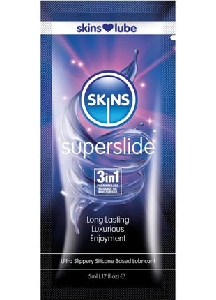 SKINS – SUPERSLIDE Silikonbasiertes Gleitmittel Einzeldosis 5 ml