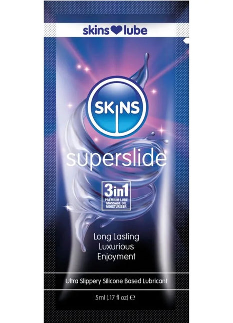 SKINS – SUPERSLIDE Silikonbasiertes Gleitmittel Einzeldosis 5 ml