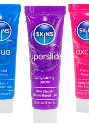 SKINS – VITAL LUBES KIT AQUA SUPERSLIDE & EXCITE GLEITMITTEL 3 x 12 ML