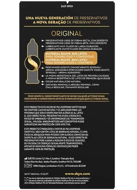 SKYN - ORIGINAL KONDOM NATÜRLICHE SENSATION 10 EINHEITEN