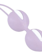 Lavendel farbene silikon smartballs duo beckenbälle mit weißen inneren akzenten in ei form