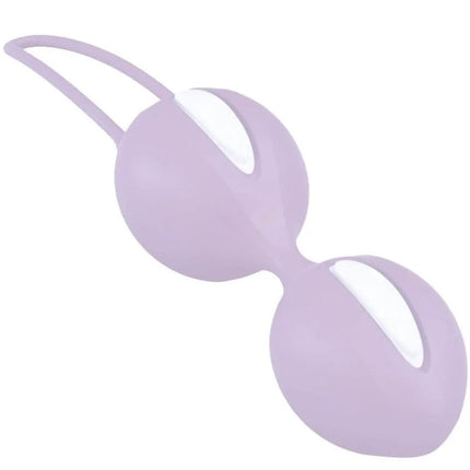 Lavendel farbene silikon smartballs duo beckenbälle mit weißen inneren akzenten in ei form