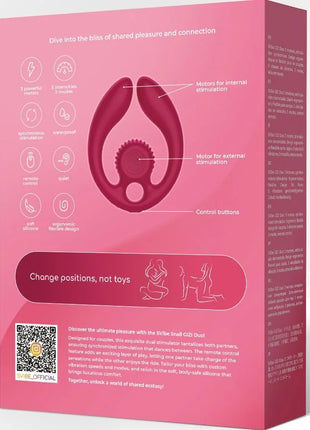 SNAIL VIBE - GIZI DUO PAARSTIMULATOR FERNBEDIENUNG BURGUND