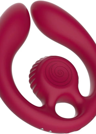 SNAIL VIBE - GIZI DUO PAARSTIMULATOR FERNBEDIENUNG BURGUND