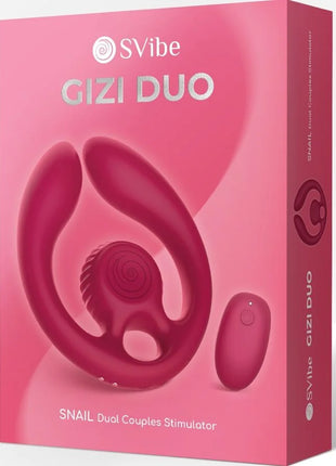 SNAIL VIBE - GIZI DUO PAARSTIMULATOR FERNBEDIENUNG BURGUND