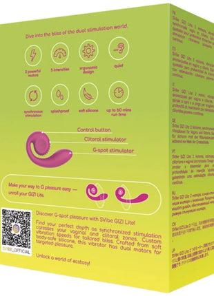 SNAIL VIBE - GIZI LITE DUAL G-SPOT & CLITORAL PINK VIBRATOR