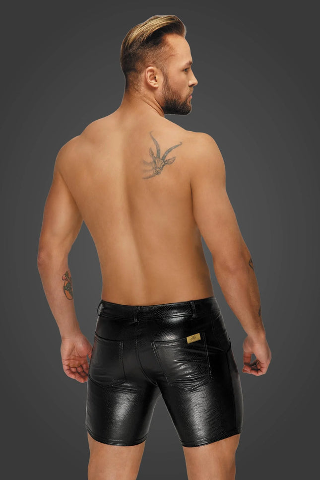 Snake wetlook Shorts H068 von Noir Handmade Alpha Collection - Herren-Shorts