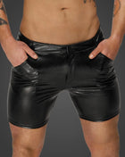 Snake wetlook Shorts H068 von Noir Handmade Alpha Collection - S / schwarz - Herren-Shorts