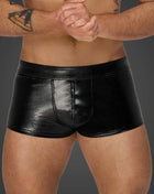 Snake wetlook Shorts H069 von Noir Handmade Alpha Collection - S / schwarz - Herren-Shorts