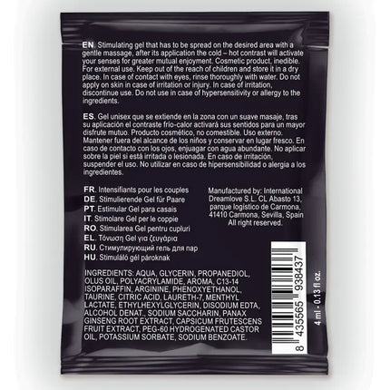 SPARTAN - EREKTIONSVERBESSERENDES GEL MIT KALT-HEISS-EFFEKT 100 % VEGAN 4 ml