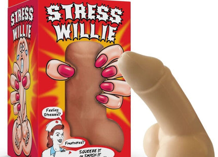 Beige silikon stress-penis von spencer und fleetwood mit realistischem design und zwei abgerundeten basisvorwölbungen