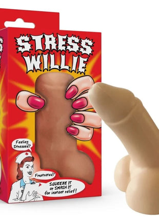 Beige silikon stress-penis von spencer und fleetwood mit realistischem design und zwei abgerundeten basisvorwölbungen