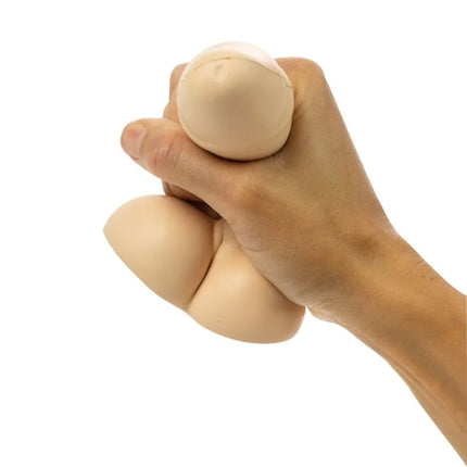 Beige silikon anti-stress-penis von spencer & fleetwood mit glatter, abgerundeter oberfläche und segmentiertem design