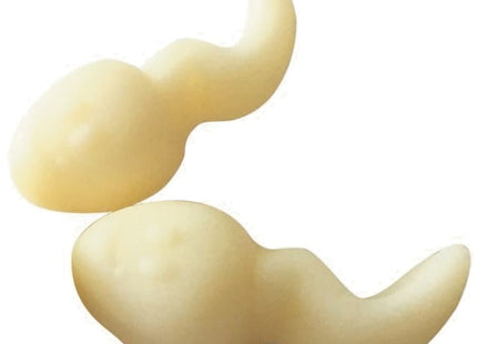 Creamfarbene, glatte, leicht glänzende gummiobjekte in form von kugelsperma von spencer & fleetwood, 120 g