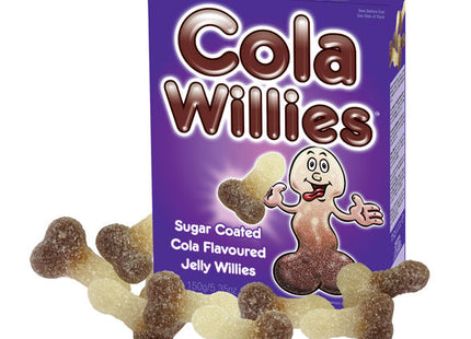 Lila box cola willies zuckerüberzogene cola aromatisierte kaubare süßigkeiten in knochenform von spencer und fleetwood