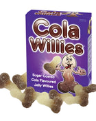 Lila box cola willies zuckerüberzogene cola aromatisierte kaubare süßigkeiten in knochenform von spencer und fleetwood