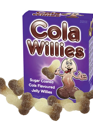 Lila box cola willies zuckerüberzogene cola aromatisierte kaubare süßigkeiten in knochenform von spencer und fleetwood