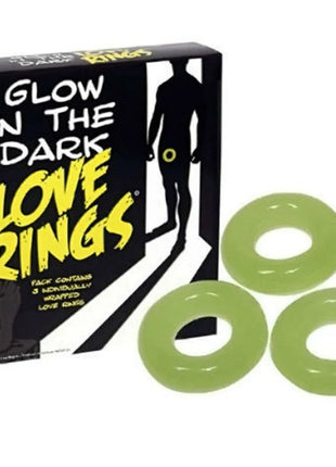 Set aus drei fluoreszierenden ringe aus limettengrünem silikon von Spencer und Fleetwood